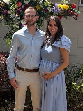 Pale Blue Tiered Sleeve Midi Dress - Elegant Formal Wear